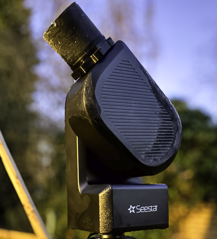 ZWO Seestar S50 OAK dew shield helping provide thermal protection against those cold nights, -7C in this case. Also shields the lens from stray light from sources around the S50.