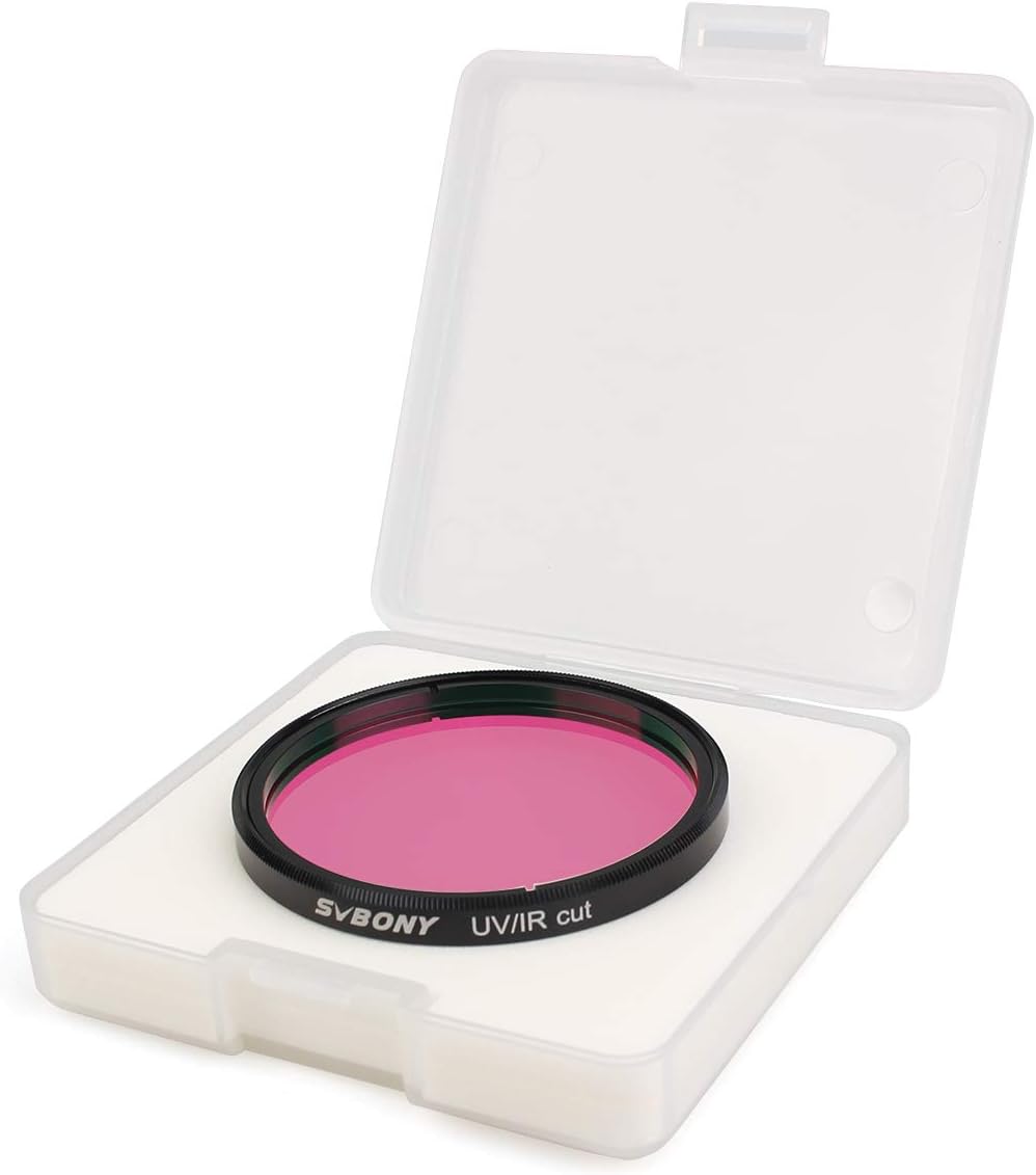 Svbony UV/IR Cut Filter Telescope Filters, 1.25" Telescope Accessories | for Planetary and Moon Observation,Astrophotography with DSLR Cameras, CCD/CMOS Camera Imaging, Blocks UV and IR Wavelengths