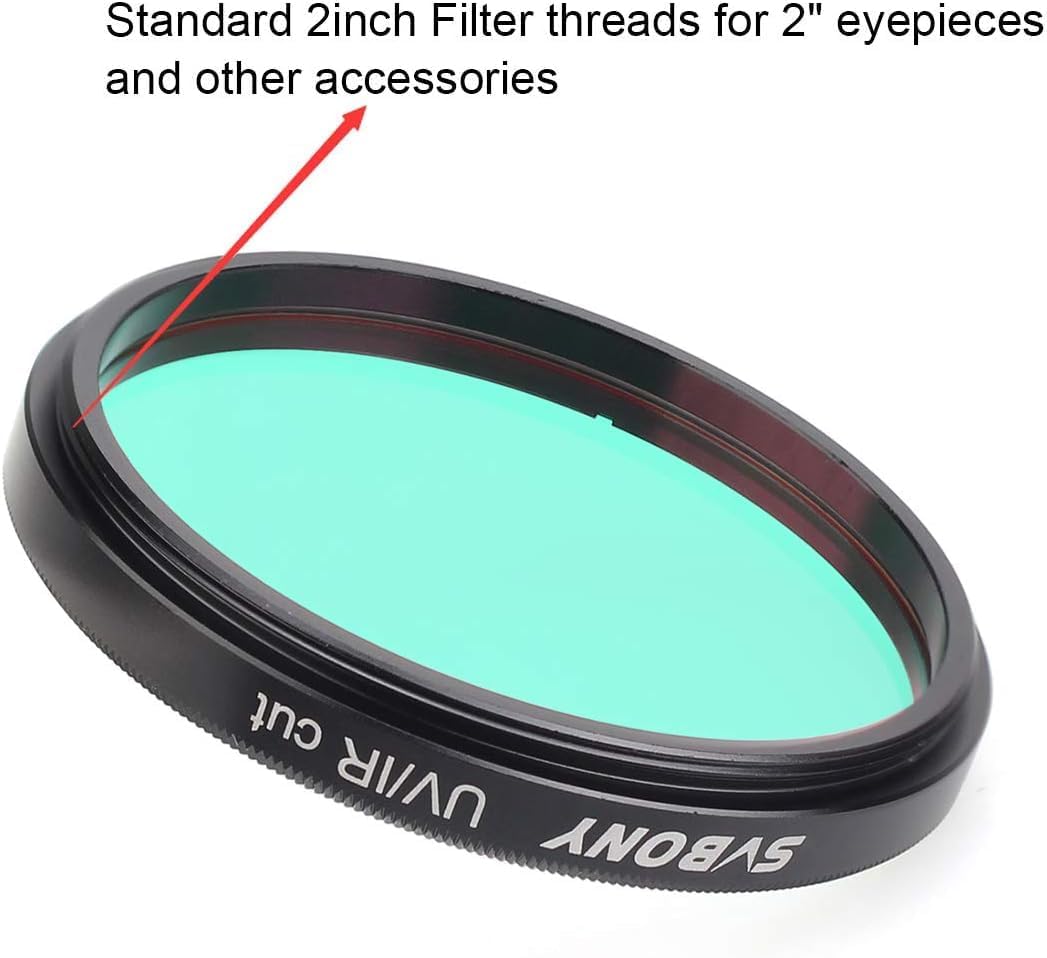 Svbony UV/IR Cut Filter Telescope Filters, 1.25" Telescope Accessories | for Planetary and Moon Observation,Astrophotography with DSLR Cameras, CCD/CMOS Camera Imaging, Blocks UV and IR Wavelengths