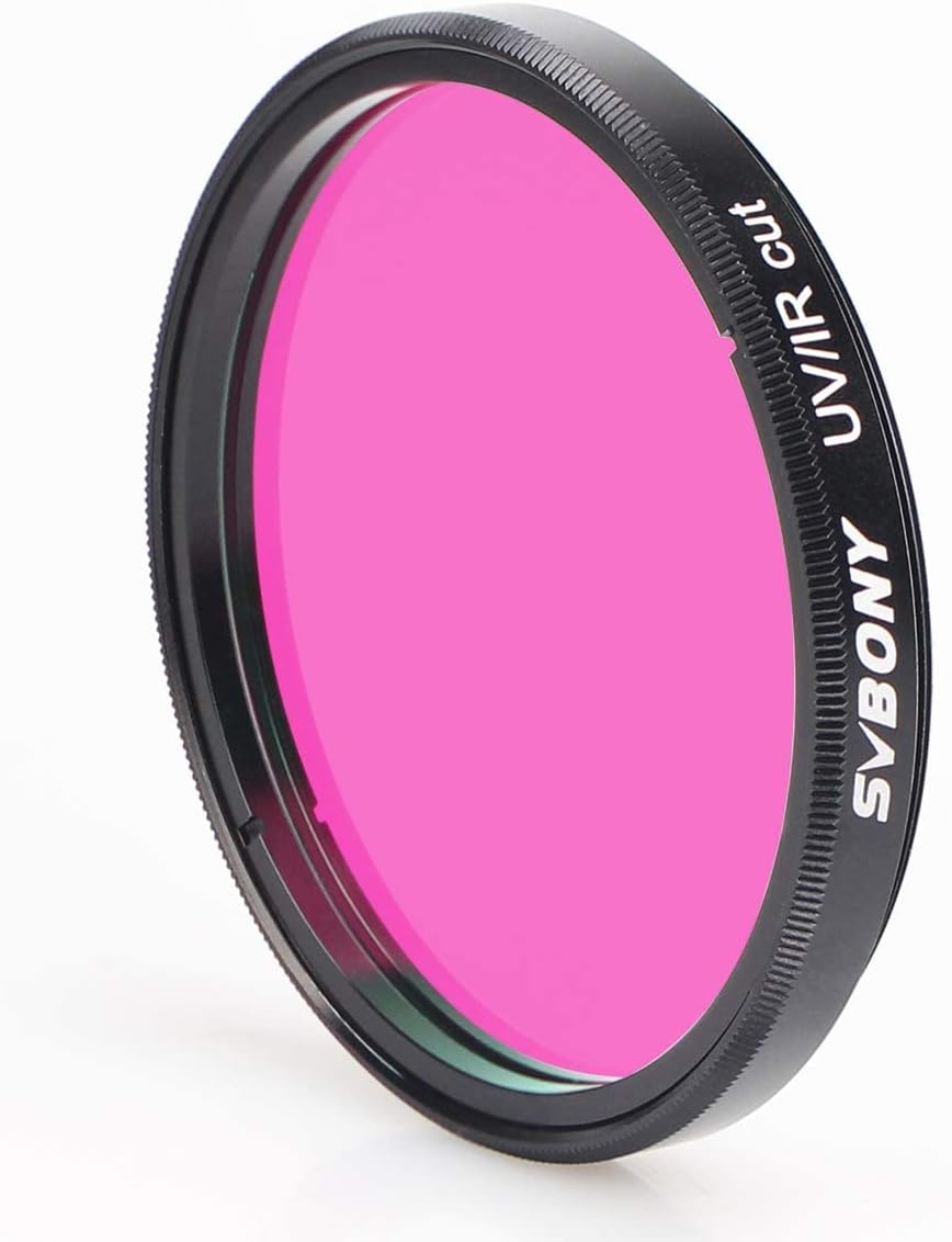 Svbony UV/IR Cut Filter Telescope Filters, 1.25" Telescope Accessories | for Planetary and Moon Observation,Astrophotography with DSLR Cameras, CCD/CMOS Camera Imaging, Blocks UV and IR Wavelengths