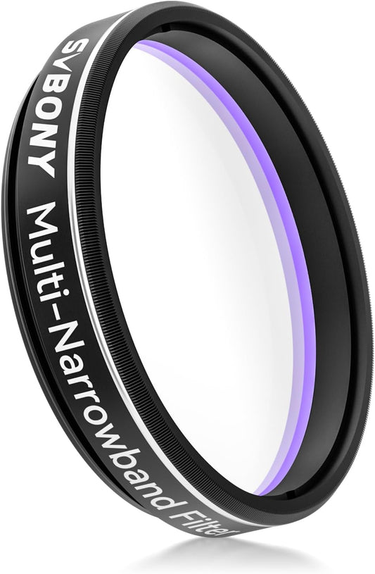 SVBONY SV240 Telescope Filter, 1.25 inch Multi-Narrowband Filter | Increase Contrast, Ha OIII H-Beta, Telescope Accessories for City Astrophotography and Visual Observation