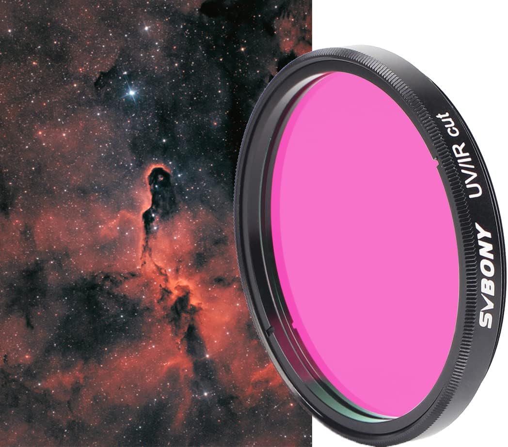 Svbony UV/IR Cut Filter Telescope Filters, 1.25" Telescope Accessories | for Planetary and Moon Observation,Astrophotography with DSLR Cameras, CCD/CMOS Camera Imaging, Blocks UV and IR Wavelengths
