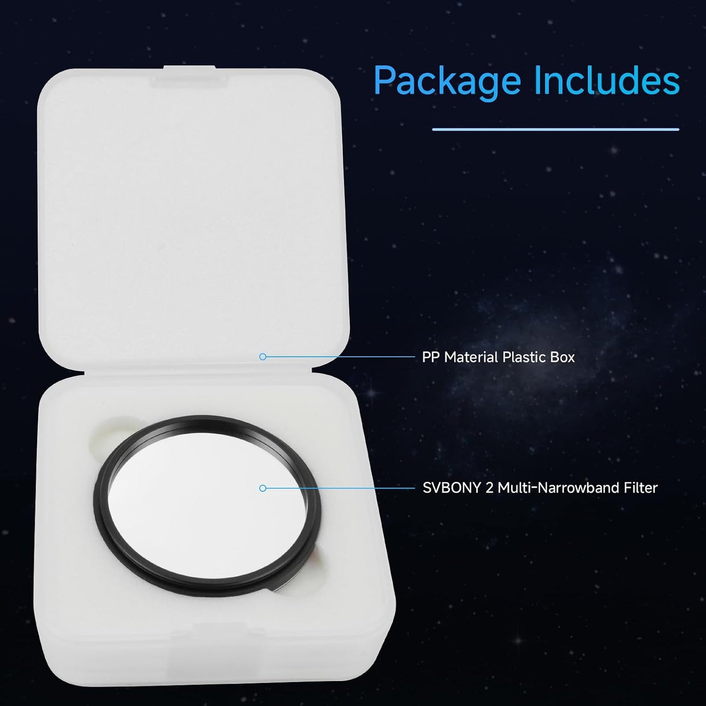 SVBONY SV240 Telescope Filter, 1.25 inch Multi-Narrowband Filter | Increase Contrast, Ha OIII H-Beta, Telescope Accessories for City Astrophotography and Visual Observation