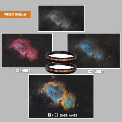 Askar Colour Magic C 2" Duo-Band Filter Package, 48mm, Enhancing, Optical Glass, Astrophotography, Astronomy Filters, Increase Contrast and Reduce Light Pollution
