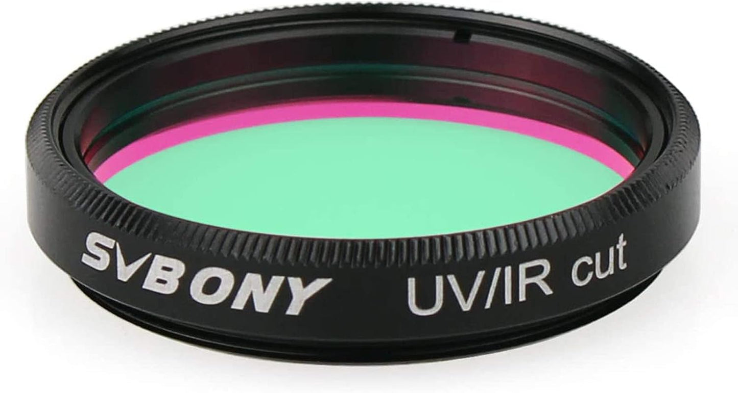 Svbony UV/IR Cut Filter Telescope Filters, 1.25" Telescope Accessories | for Planetary and Moon Observation,Astrophotography with DSLR Cameras, CCD/CMOS Camera Imaging, Blocks UV and IR Wavelengths