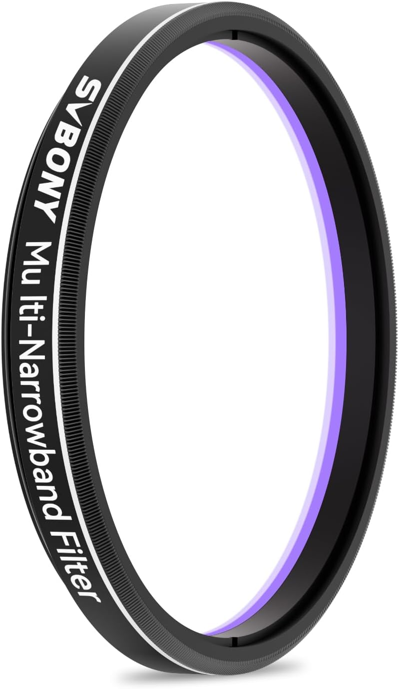 SVBONY SV240 Telescope Filter, 1.25 inch Multi-Narrowband Filter | Increase Contrast, Ha OIII H-Beta, Telescope Accessories for City Astrophotography and Visual Observation