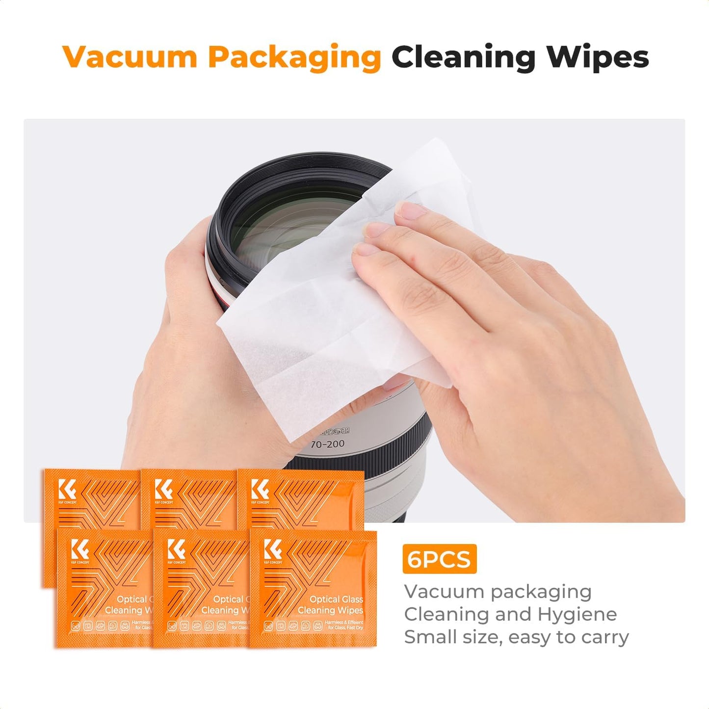 K&F CONCEPT 15-in-1 Camera Lens Cleaning Kit with Air Blowing, Wipes, Cloth | Cleaning Wipes, 60ml Liquid, cleaning cloth, Lens Pen, Cleaning Brush for DSLR Camera Lens Filter Cell Phones MK04