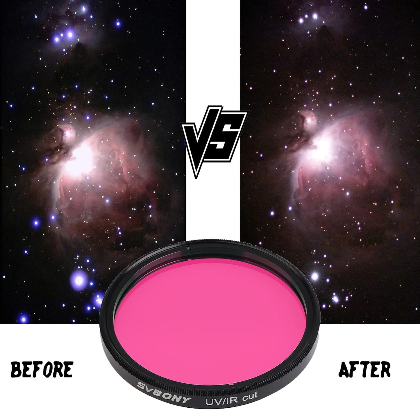 Svbony UV/IR Cut Filter Telescope Filters, 1.25" Telescope Accessories | for Planetary and Moon Observation,Astrophotography with DSLR Cameras, CCD/CMOS Camera Imaging, Blocks UV and IR Wavelengths