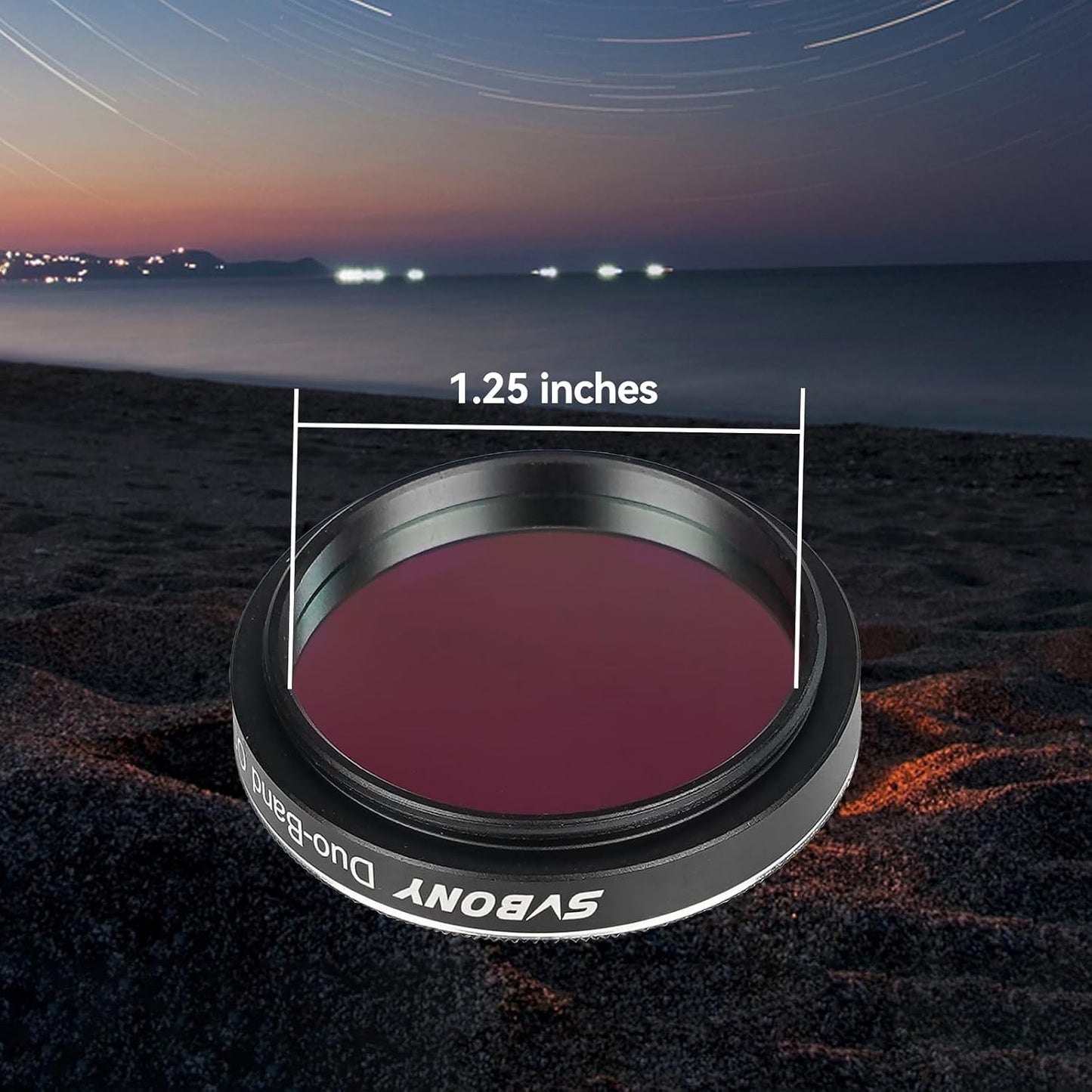 Svbony SV220 Telescope Filter, H-Alpha & OIII, 7nm Dual-Band 1.25" Filter | Urban Emission Nebula Imaging, 85% Transmission Rate with OD5, H-Alpha (656nm) and OIII (500nm) Wavelengths