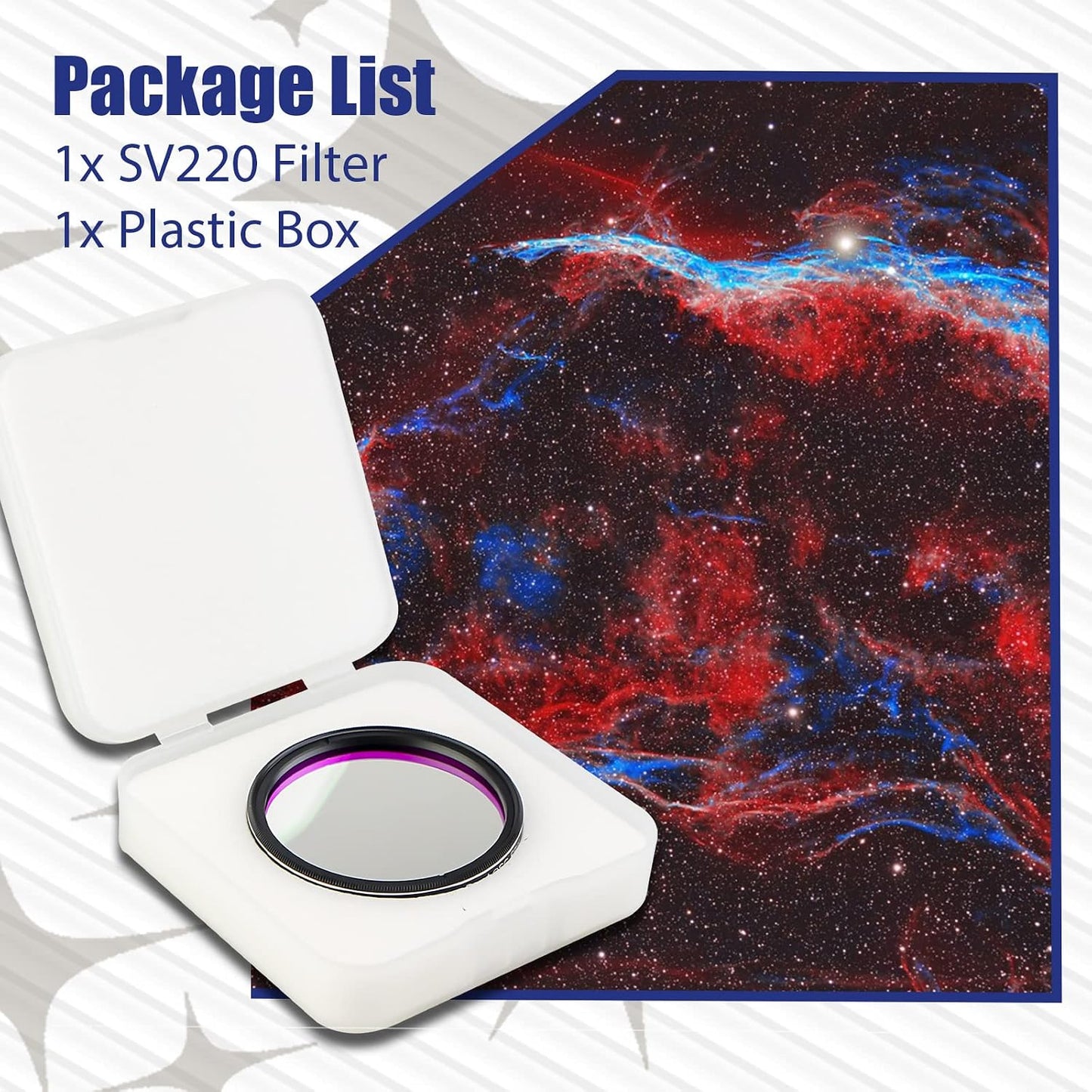 Svbony SV220 Telescope Filter, H-Alpha & OIII, 7nm Dual-Band 1.25" Filter | Urban Emission Nebula Imaging, 85% Transmission Rate with OD5, H-Alpha (656nm) and OIII (500nm) Wavelengths