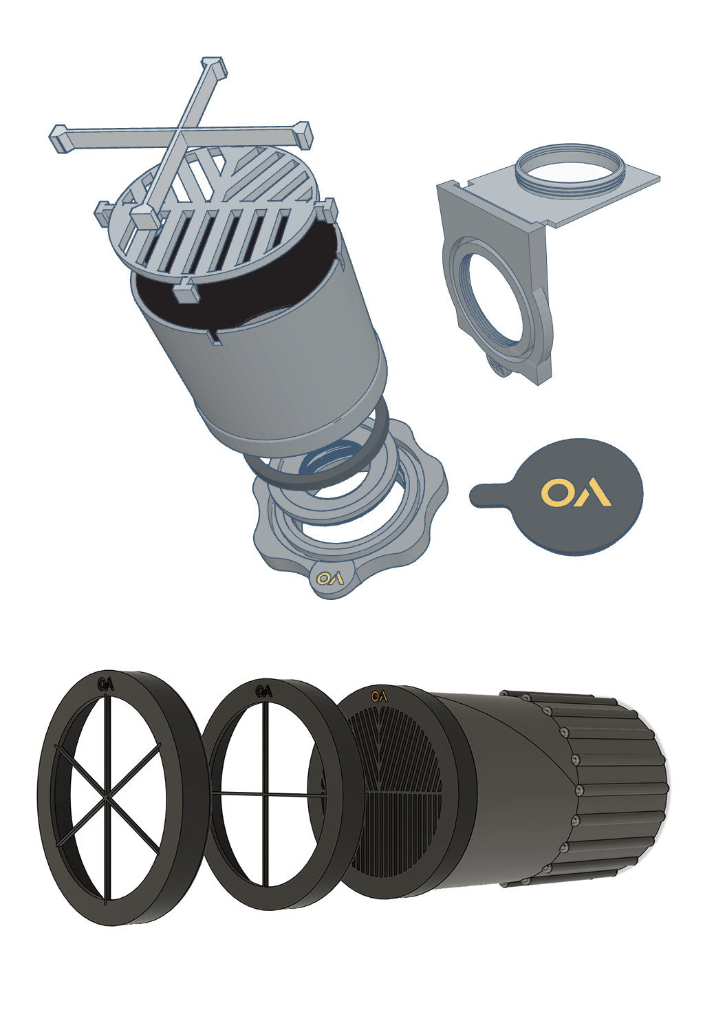 Seestar Accessory Kit with Advanced Dew shield, light hood, advanced filter holder, lens cap and diffraction and bhatinov masks.